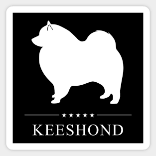 Keeshond Dog White Silhouette Sticker